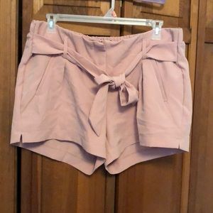 Pink shorts with belt
